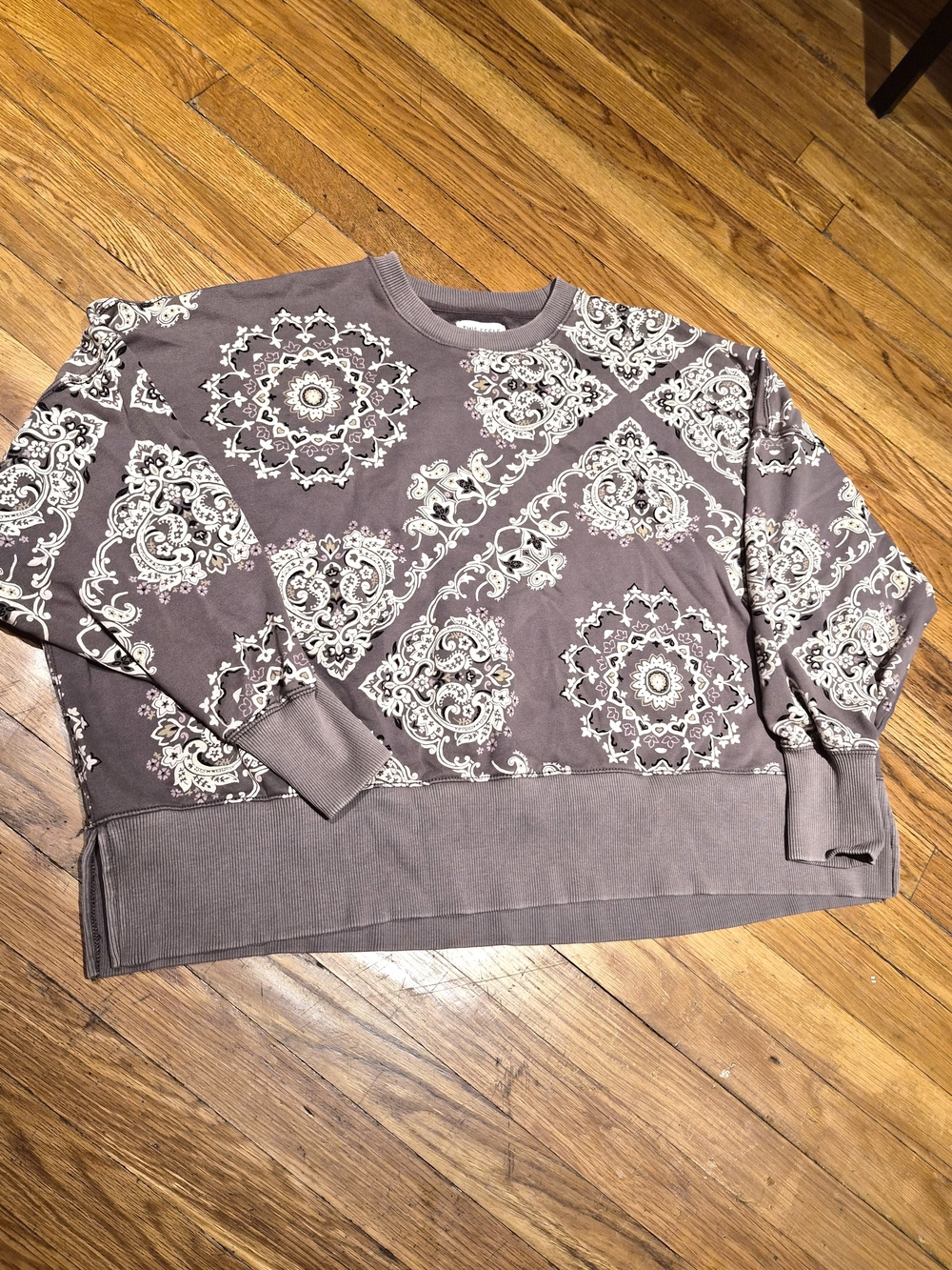 Women's Mandala Print Crewneck Sweatshirt